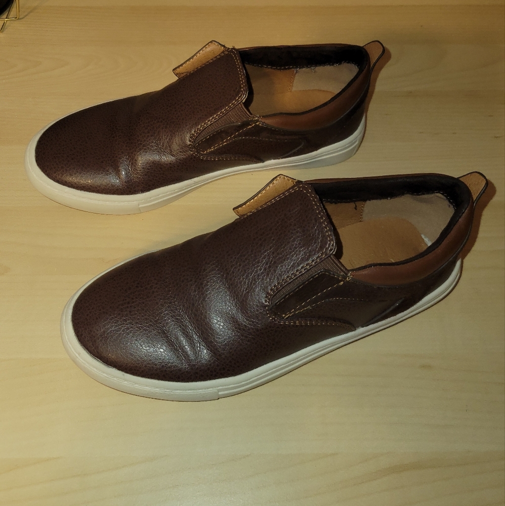 Frye Mark Gore Leather Slip On Sneakers Dark Brown, 13